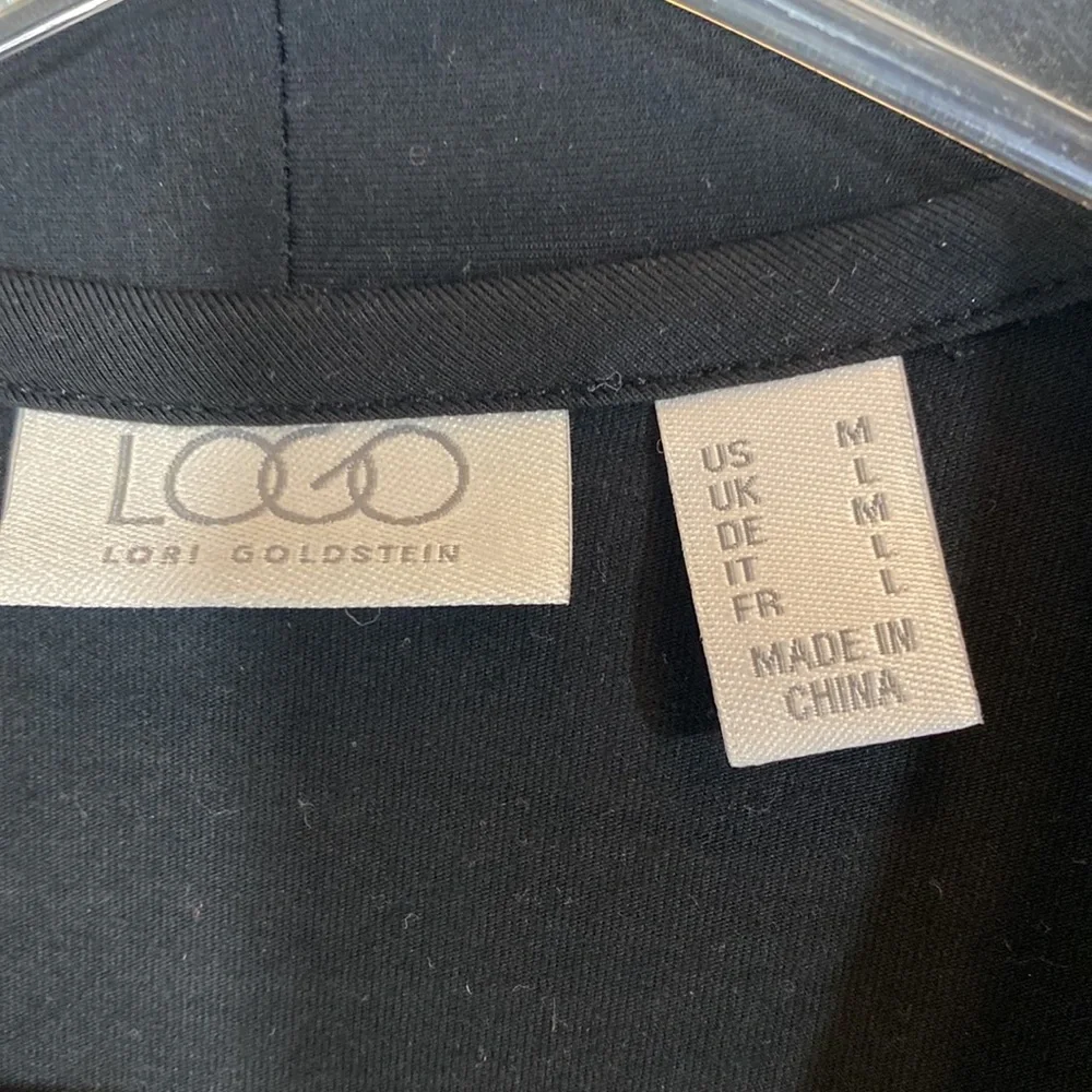 LOGO Lori Goldstein sheer hem cardigan size medium